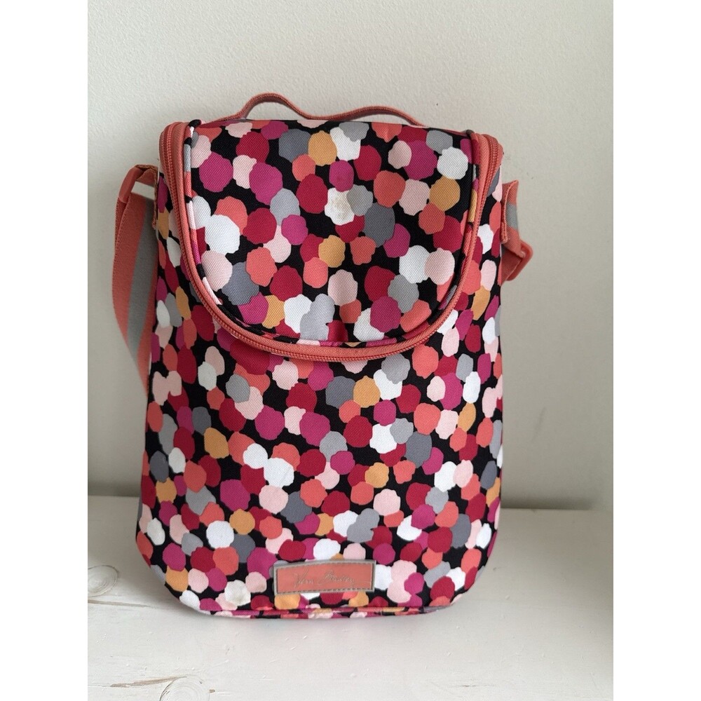 ✿ Vera Bradley Lunch Bag Crossbody Insulated Pink Coral Floral